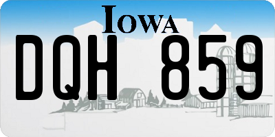 IA license plate DQH859