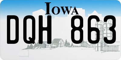 IA license plate DQH863