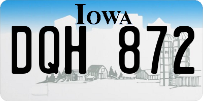 IA license plate DQH872