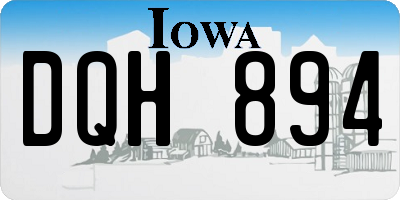 IA license plate DQH894