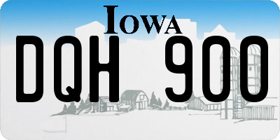 IA license plate DQH900