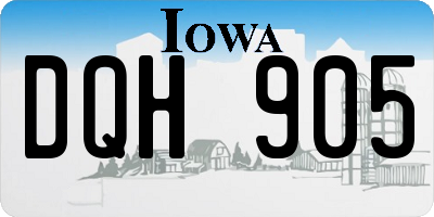 IA license plate DQH905