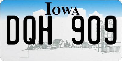 IA license plate DQH909