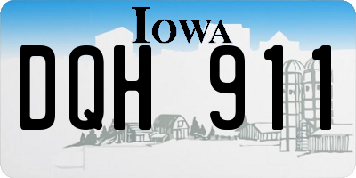 IA license plate DQH911