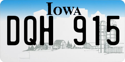 IA license plate DQH915