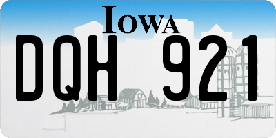 IA license plate DQH921
