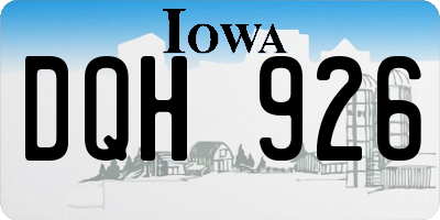 IA license plate DQH926