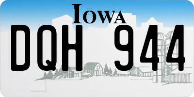 IA license plate DQH944