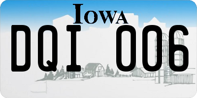 IA license plate DQI006