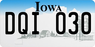 IA license plate DQI030