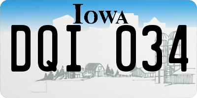 IA license plate DQI034