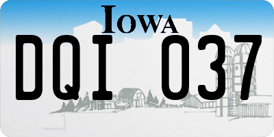 IA license plate DQI037