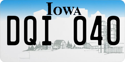 IA license plate DQI040