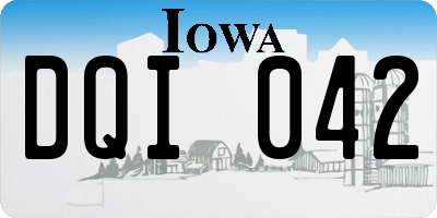IA license plate DQI042