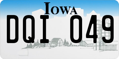 IA license plate DQI049