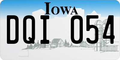 IA license plate DQI054