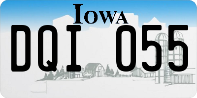 IA license plate DQI055