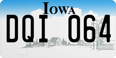 IA license plate DQI064
