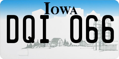 IA license plate DQI066