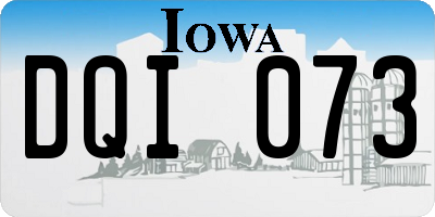 IA license plate DQI073