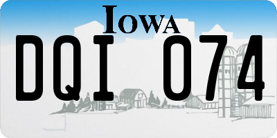 IA license plate DQI074