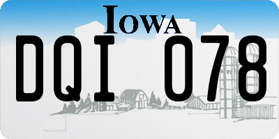 IA license plate DQI078