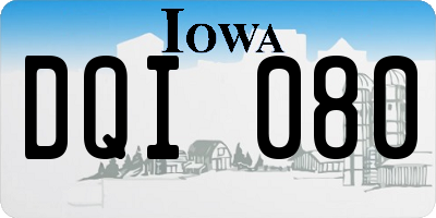 IA license plate DQI080
