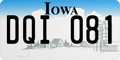 IA license plate DQI081