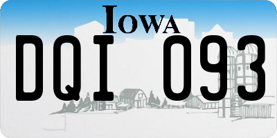 IA license plate DQI093