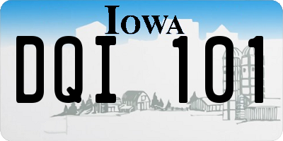 IA license plate DQI101