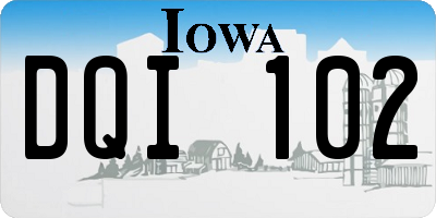 IA license plate DQI102