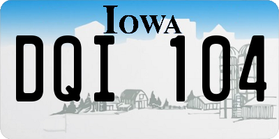 IA license plate DQI104