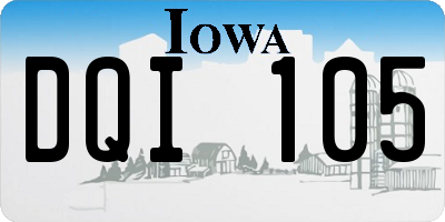 IA license plate DQI105
