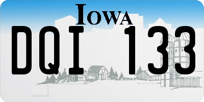 IA license plate DQI133