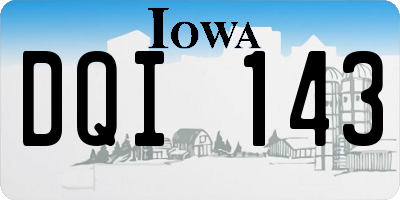 IA license plate DQI143