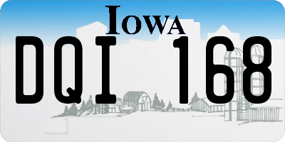 IA license plate DQI168