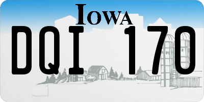 IA license plate DQI170