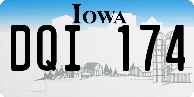 IA license plate DQI174