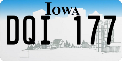 IA license plate DQI177