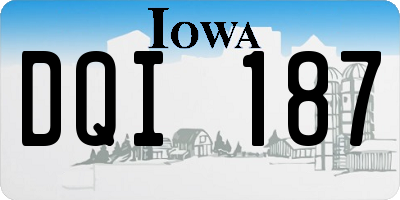 IA license plate DQI187