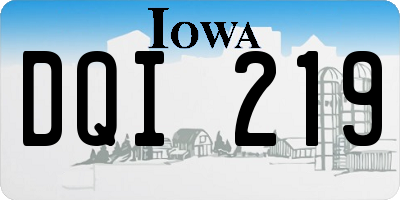 IA license plate DQI219