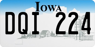 IA license plate DQI224