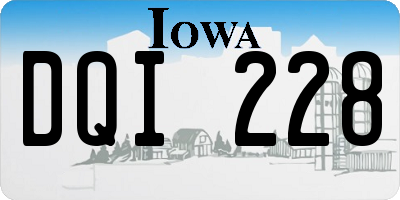 IA license plate DQI228