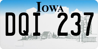 IA license plate DQI237