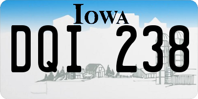IA license plate DQI238