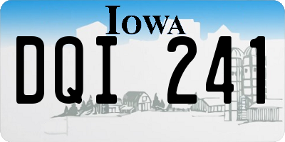 IA license plate DQI241