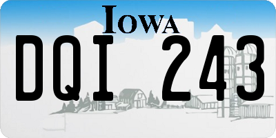 IA license plate DQI243