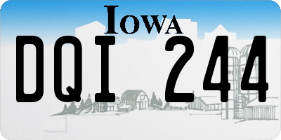 IA license plate DQI244