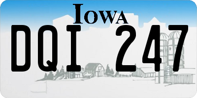 IA license plate DQI247