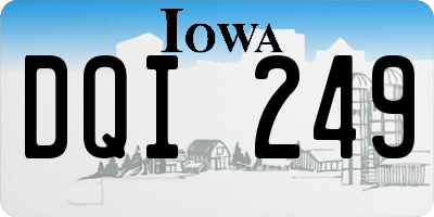IA license plate DQI249